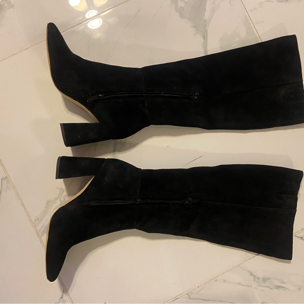Sam Edelman Black Suede Boots 8 M
